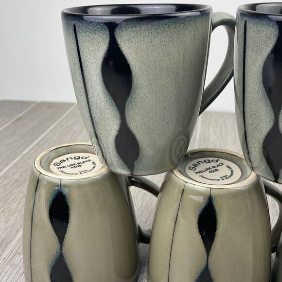 Sango 4508 Prelude Black Coffee Mugs Set of 5 - Picture 2 of 8